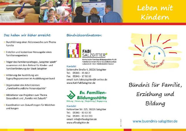 Faltblatt Bündnis Leben mit Kindern
